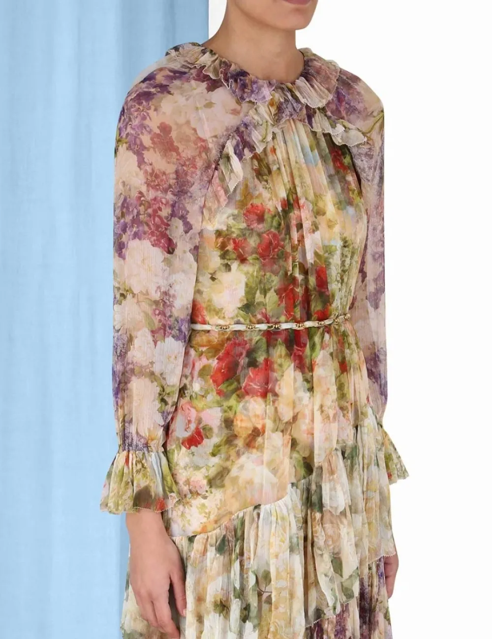 ZIMMERMANN Dresses<Luminosity Frill Midi Dress