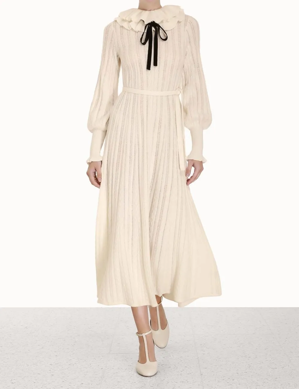 ZIMMERMANN Knitwear<Luminosity Frill Neck Dress