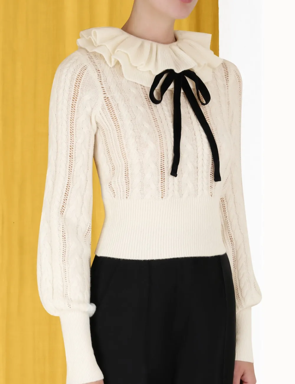 ZIMMERMANN Luminosity<Luminosity Frill Neck Sweater