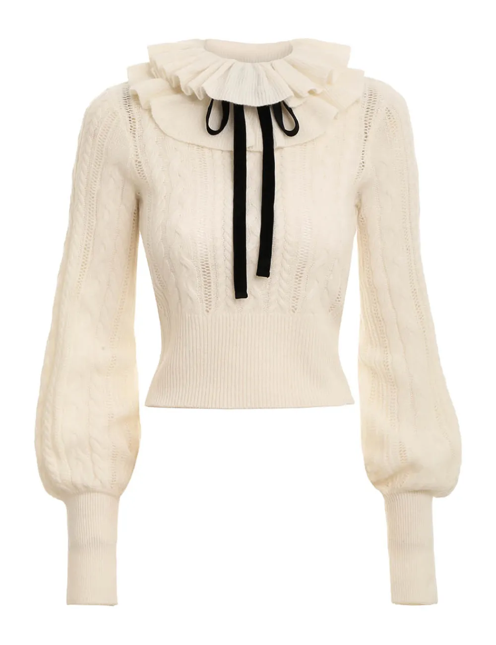 ZIMMERMANN Tops<Luminosity Frill Neck Sweater