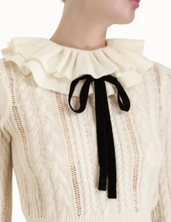 ZIMMERMANN Clothing<Luminosity Frill Neck Sweater