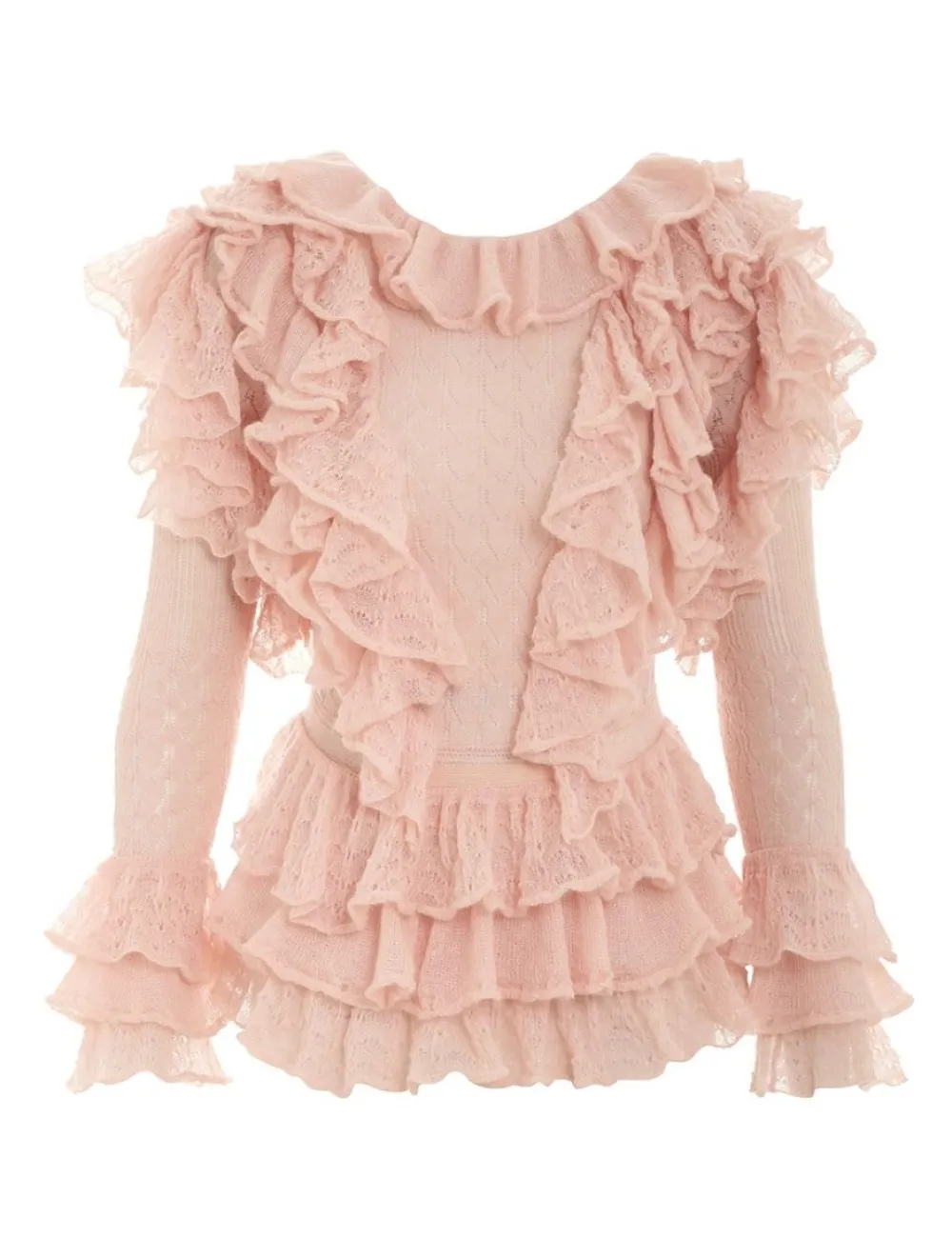 ZIMMERMANN Knitwear<Luminosity Frill V-Neck Top