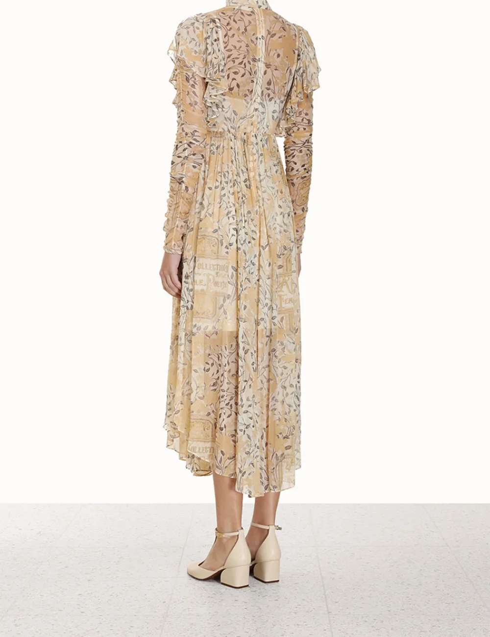 ZIMMERMANN Dresses<Luminosity Gathered Midi Dress