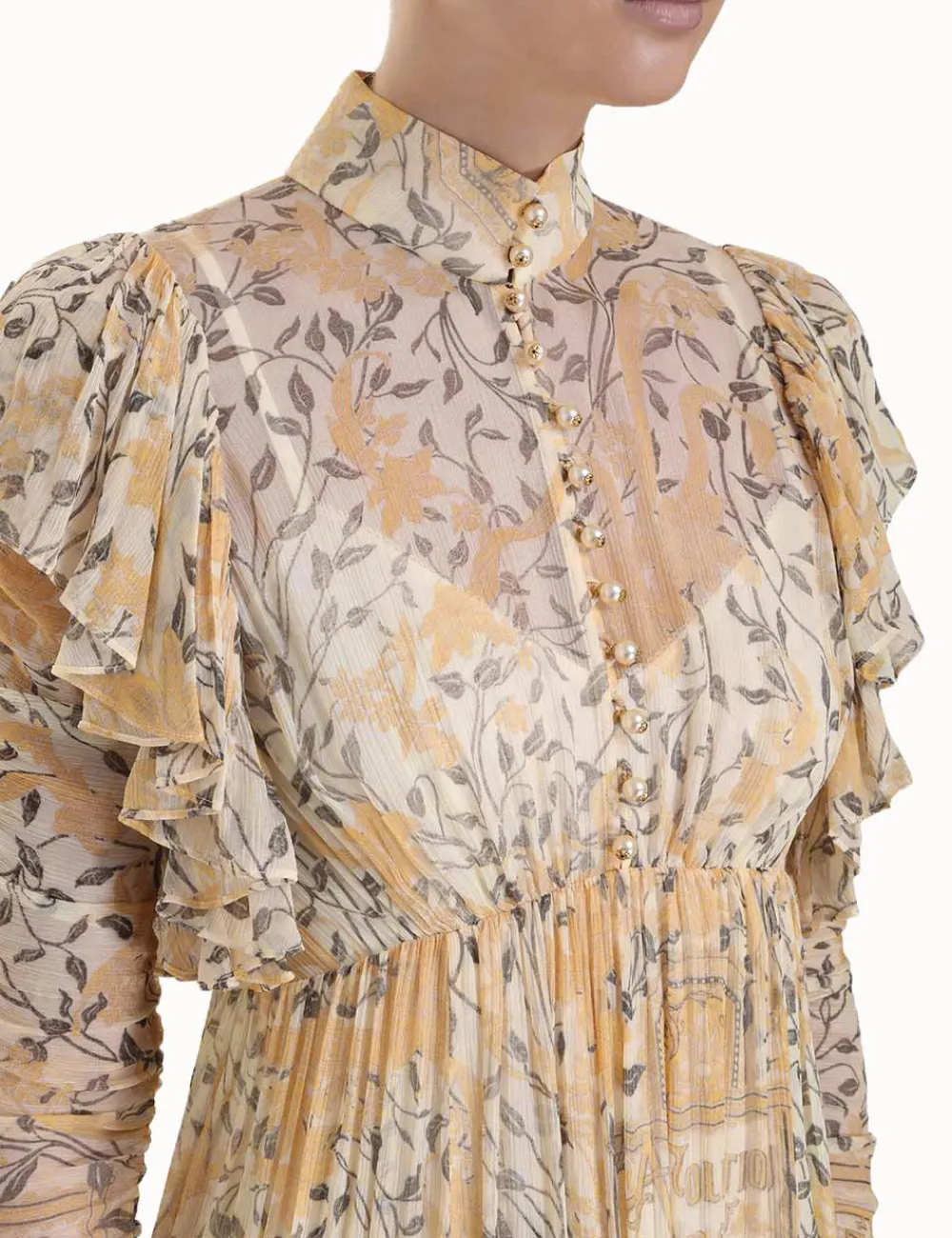 ZIMMERMANN Dresses<Luminosity Gathered Midi Dress