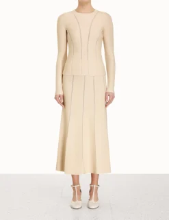 ZIMMERMANN Skirts<Luminosity Knit Panelled Skirt