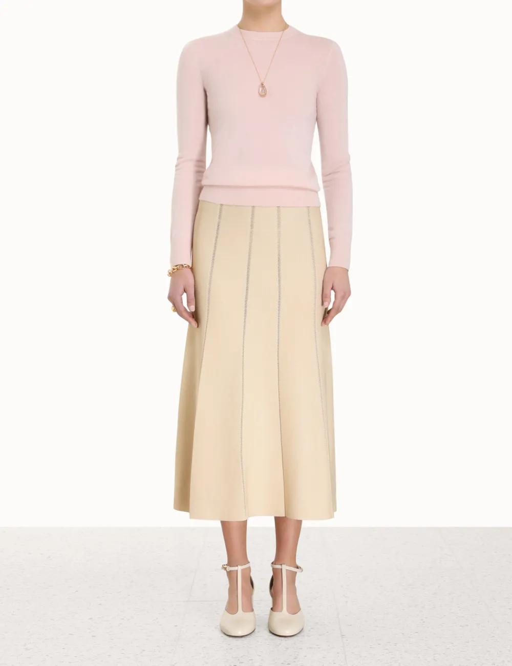 ZIMMERMANN Skirts<Luminosity Knit Panelled Skirt