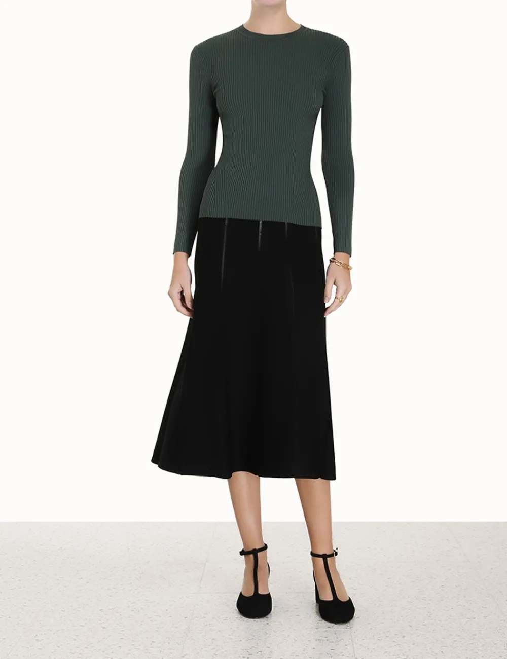 ZIMMERMANN Clothing<Luminosity Knit Panelled Skirt