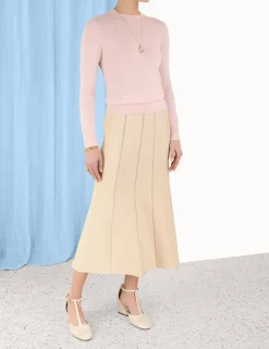 ZIMMERMANN Knitwear<Luminosity Knit Panelled Skirt