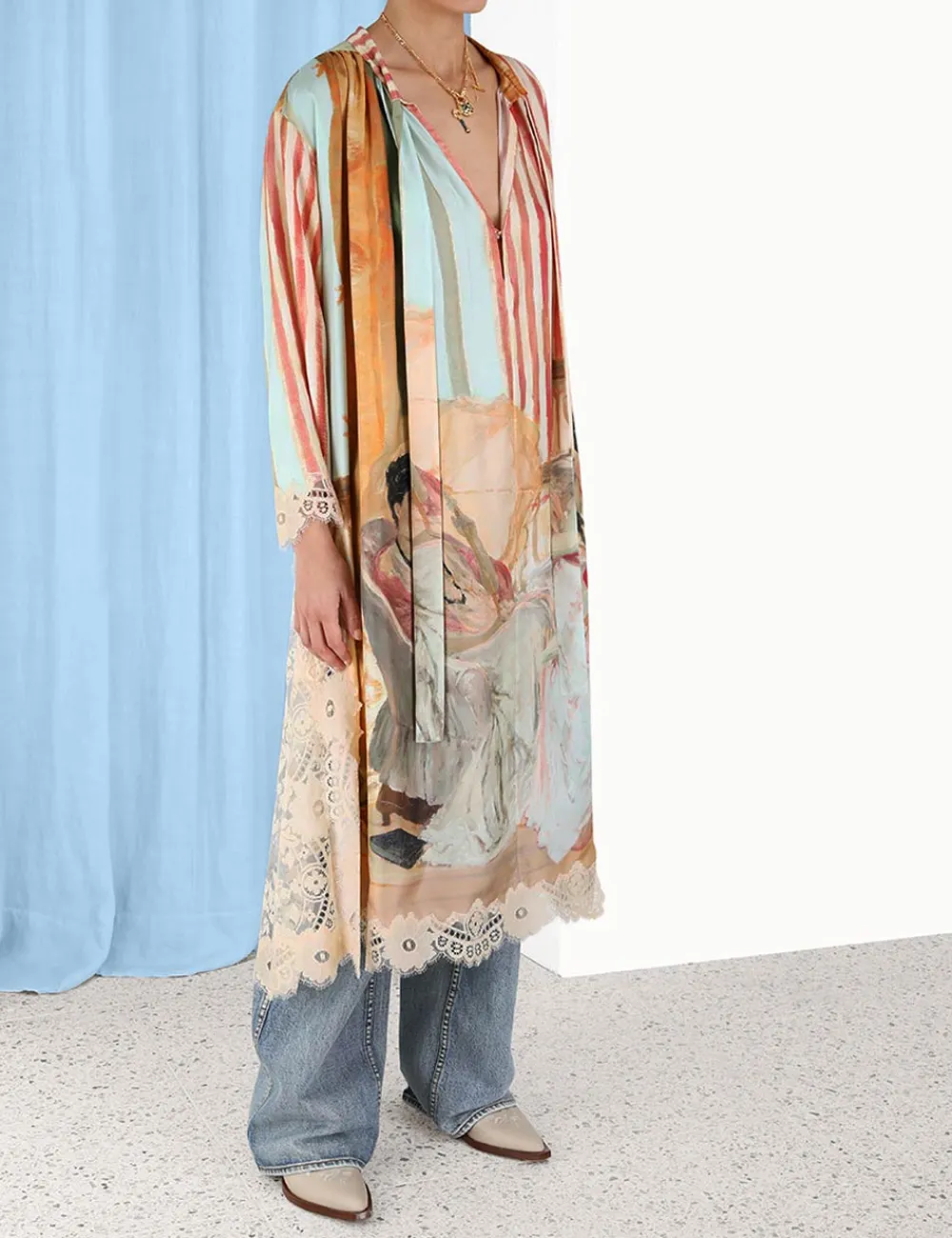 ZIMMERMANN Dresses<Luminosity Lace Back Midi