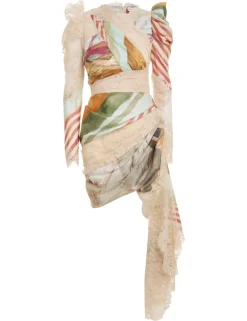 ZIMMERMANN Dresses<Luminosity Lace Drape Mini