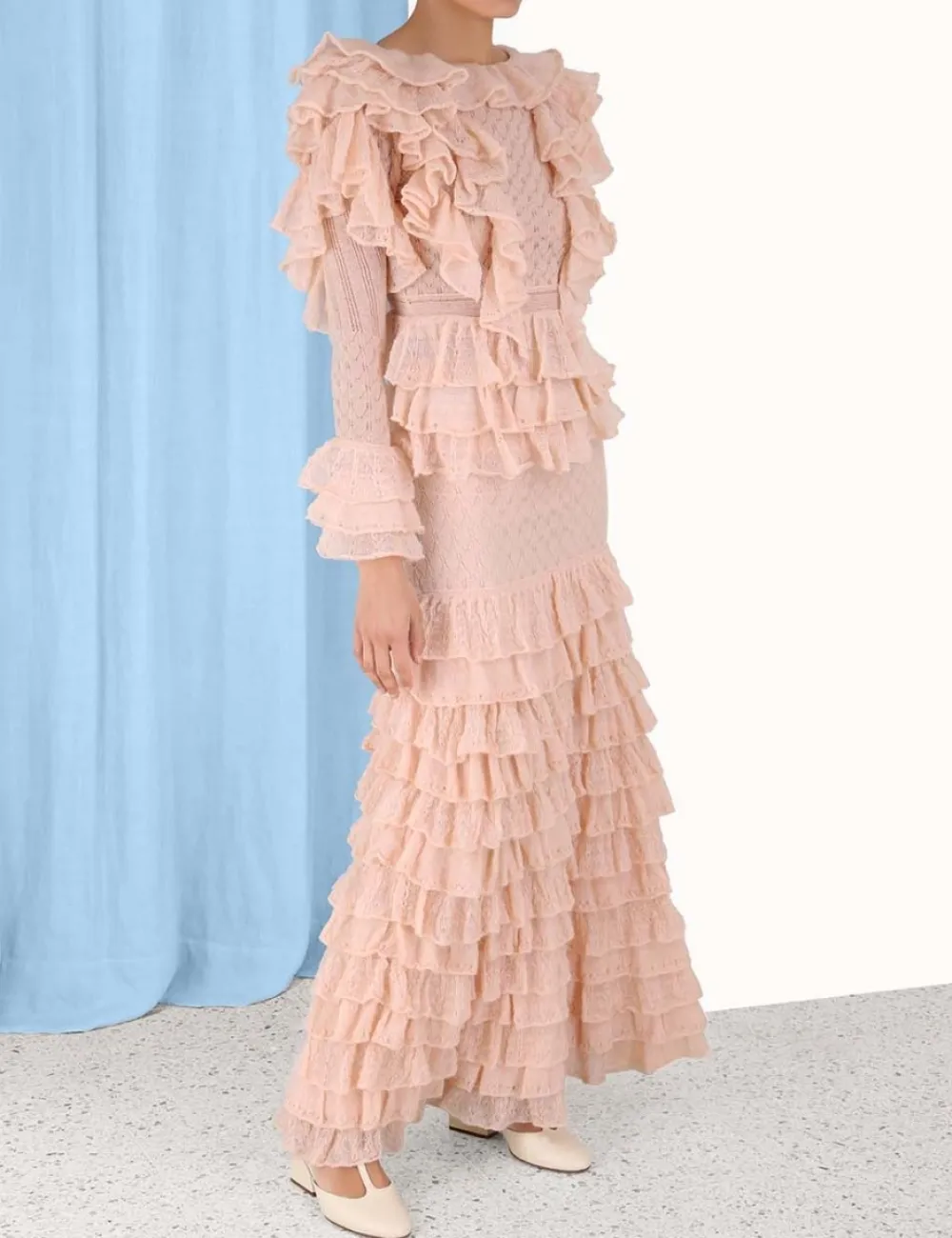 ZIMMERMANN Knitwear<Luminosity Lace Frill Skirt