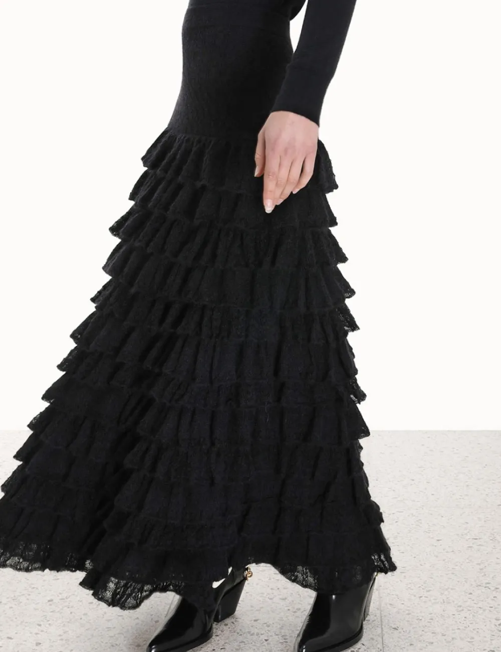 ZIMMERMANN Knitwear<Luminosity Lace Frill Skirt