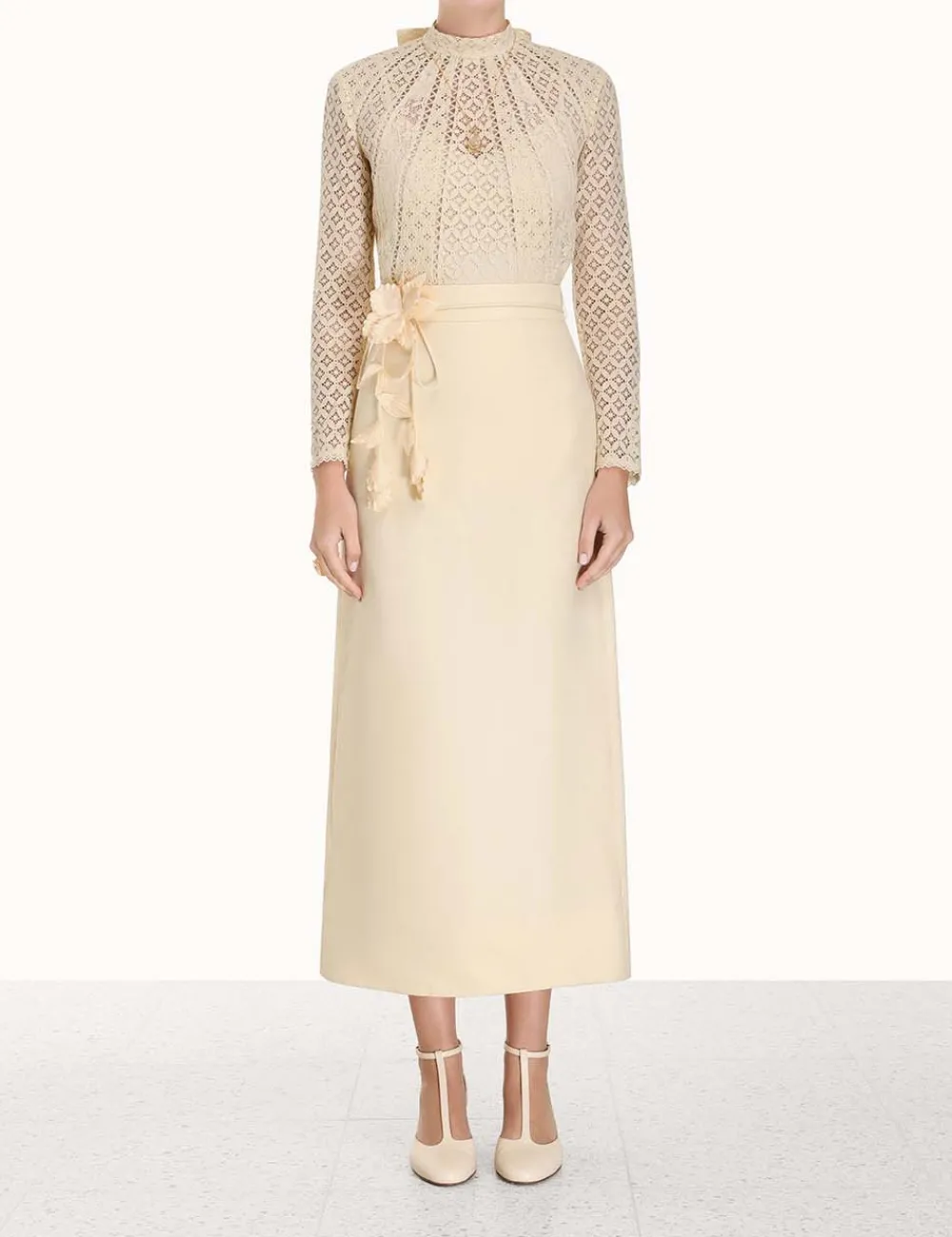 ZIMMERMANN Clothing<Luminosity Lace Paneled Blouse