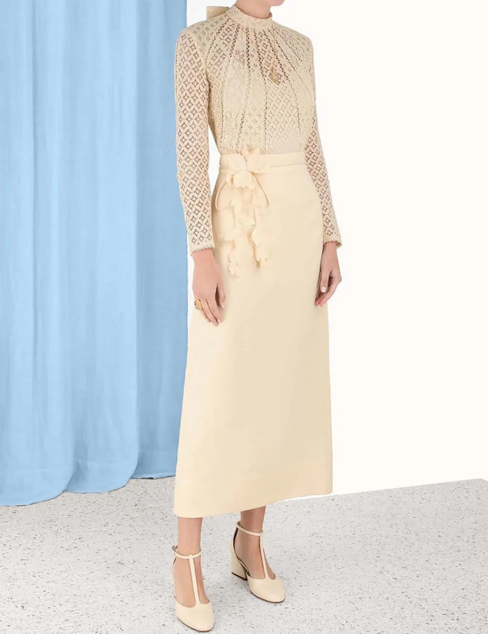 ZIMMERMANN Tops<Luminosity Lace Paneled Blouse