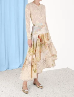 ZIMMERMANN Skirts<Luminosity Lace Spliced Skirt
