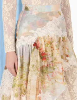 ZIMMERMANN Skirts<Luminosity Lace Spliced Skirt