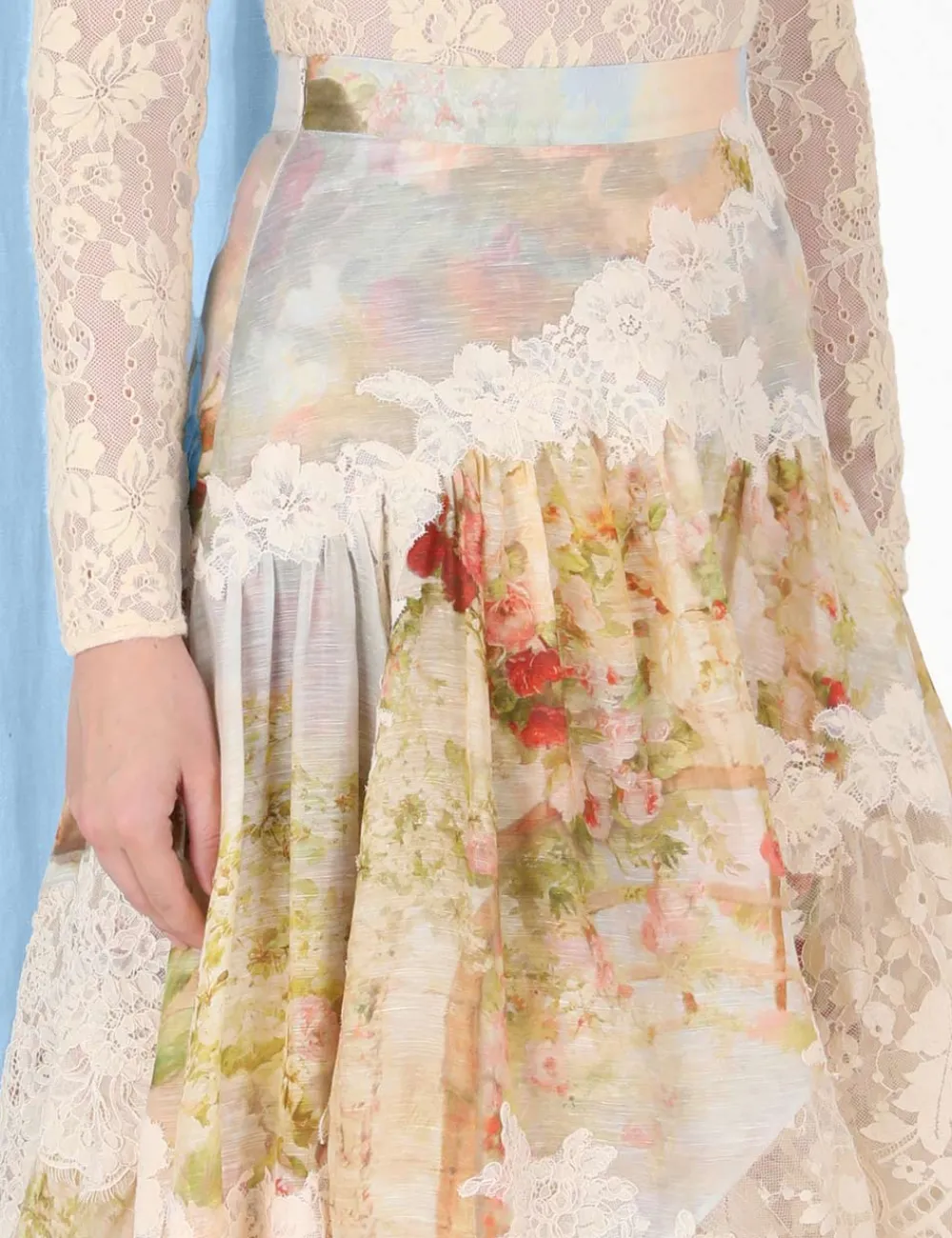 ZIMMERMANN Skirts<Luminosity Lace Spliced Skirt