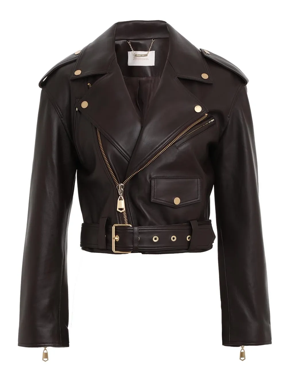 ZIMMERMANN Jackets & Coats<Luminosity Leather Biker