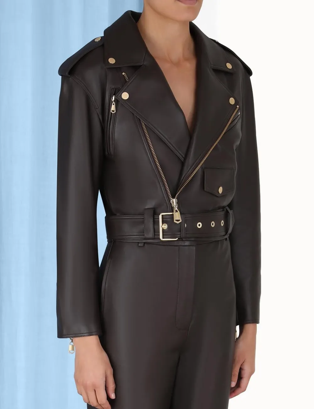 ZIMMERMANN Jackets & Coats<Luminosity Leather Biker