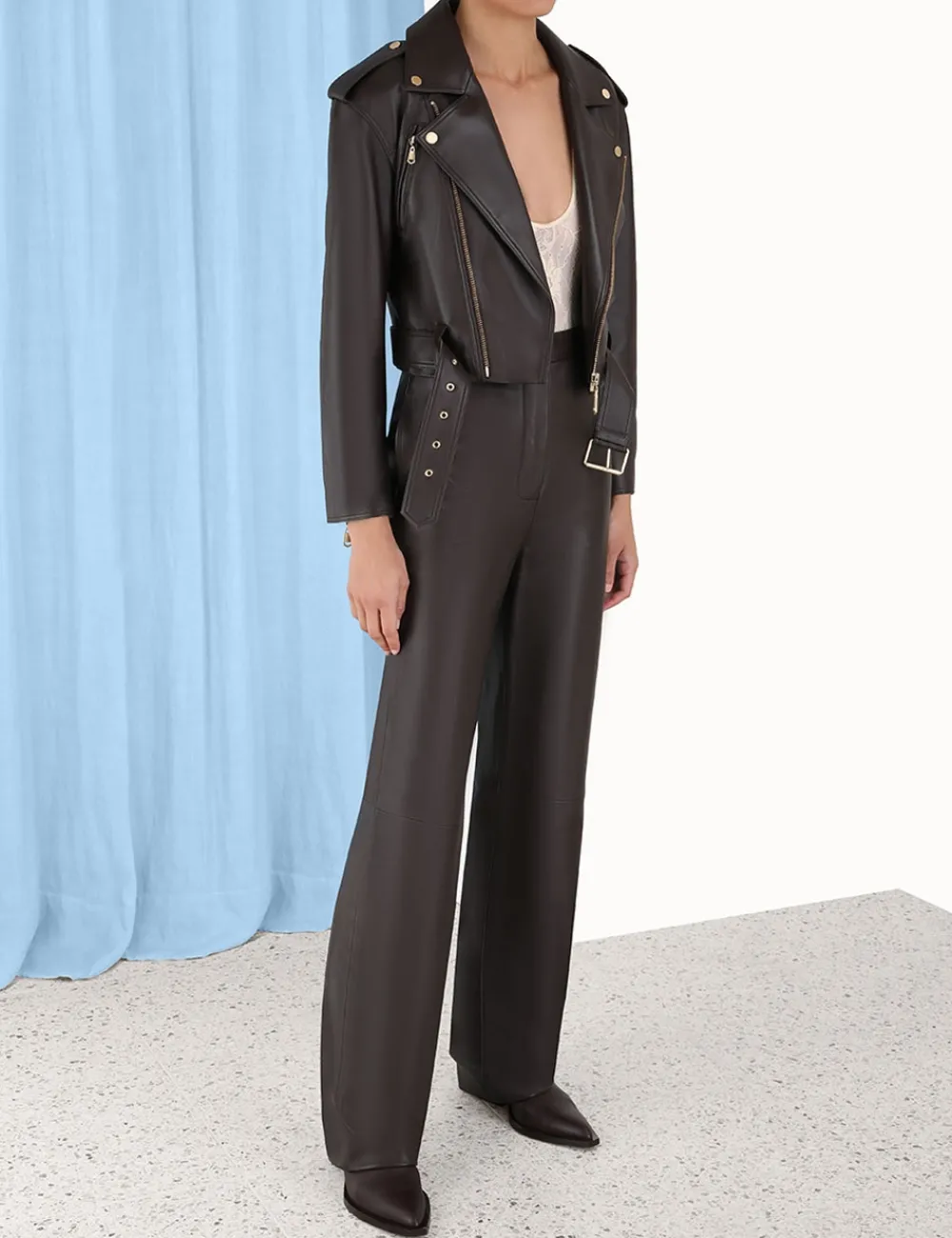 ZIMMERMANN Clothing<Luminosity Leather Biker