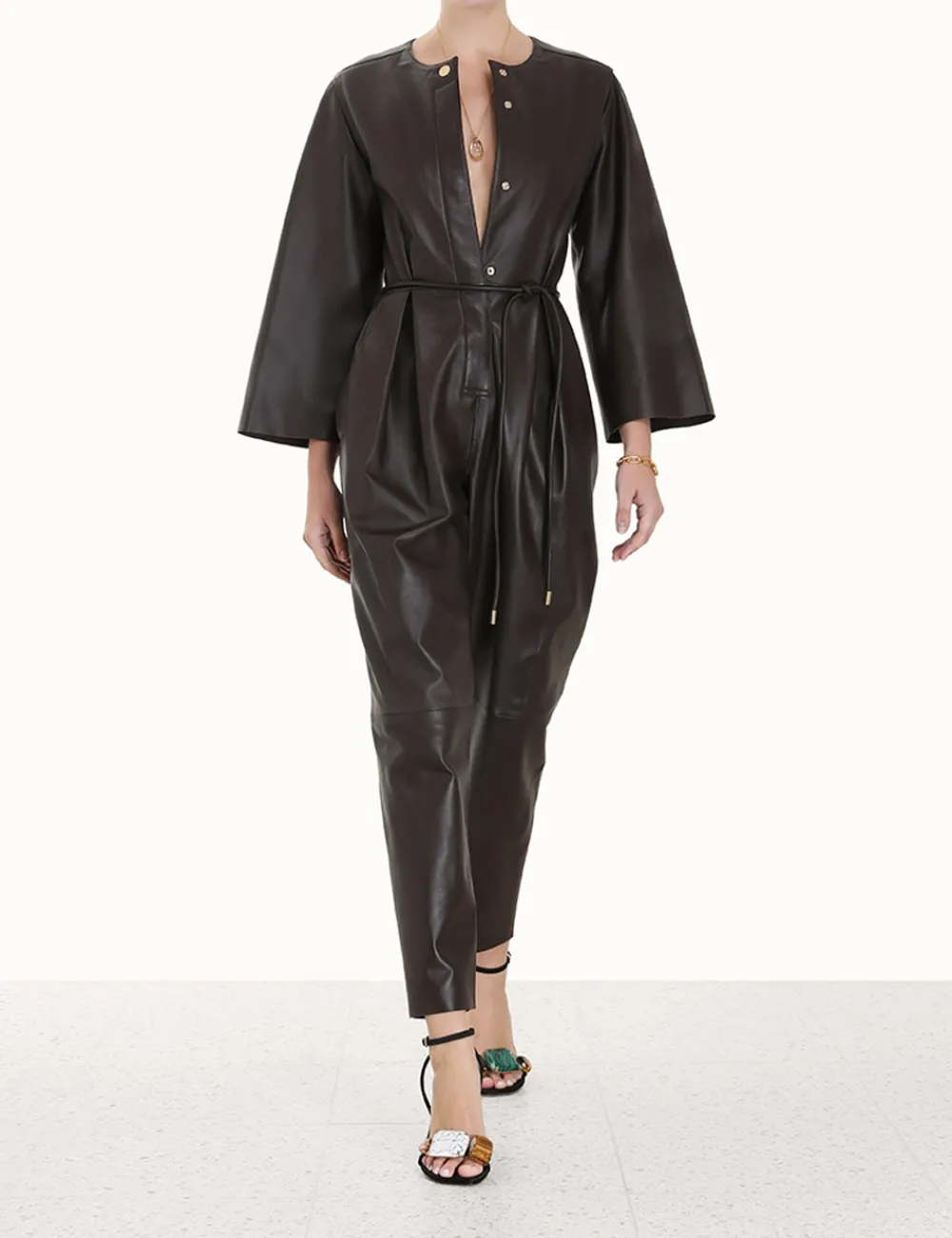 ZIMMERMANN Jumpsuits & Playsuits<Luminosity Leather Jumpsuit