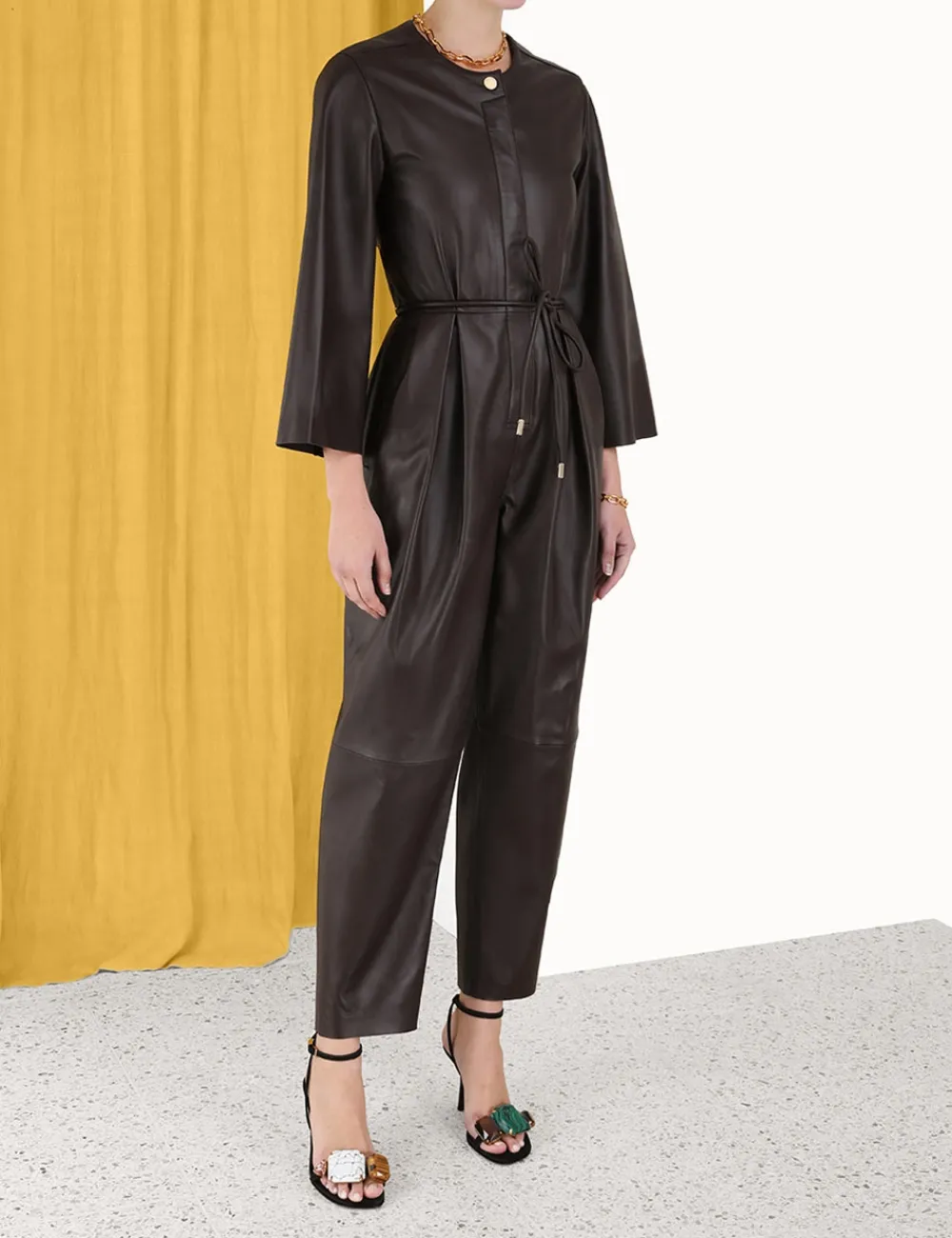 ZIMMERMANN Clothing<Luminosity Leather Jumpsuit