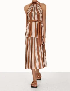 ZIMMERMANN Clothing<Luminosity Lurex Stripe Skirt