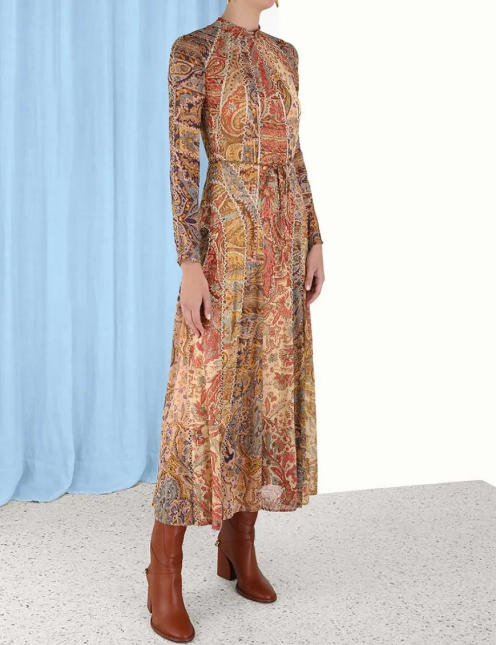 ZIMMERMANN Clothing<Luminosity Panelled Midi Dress