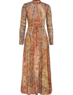 ZIMMERMANN Dresses<Luminosity Panelled Midi Dress