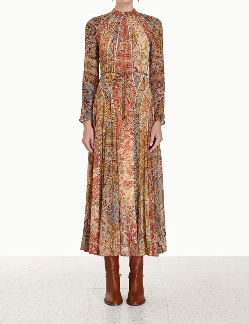 ZIMMERMANN Dresses<Luminosity Panelled Midi Dress