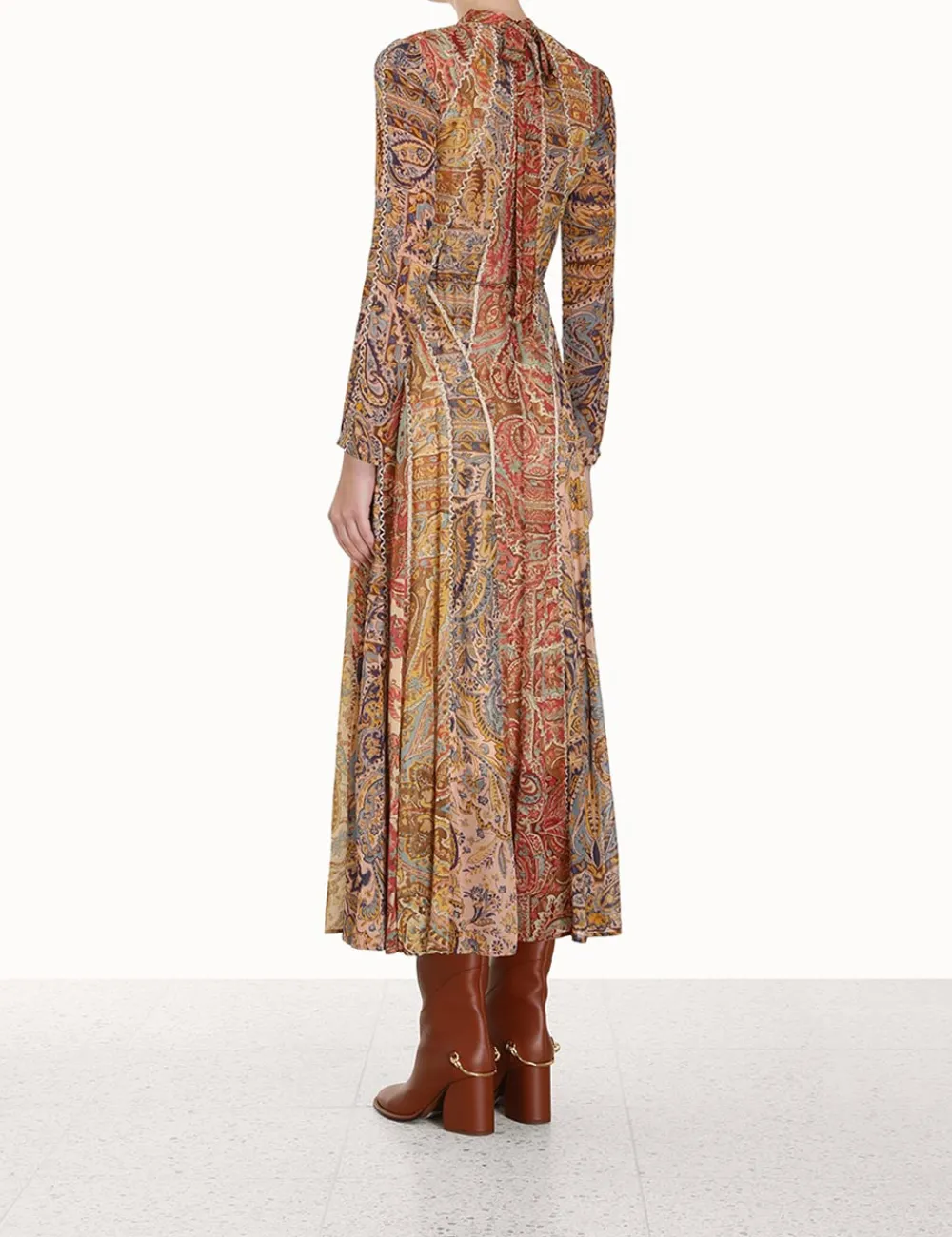 ZIMMERMANN Dresses<Luminosity Panelled Midi Dress