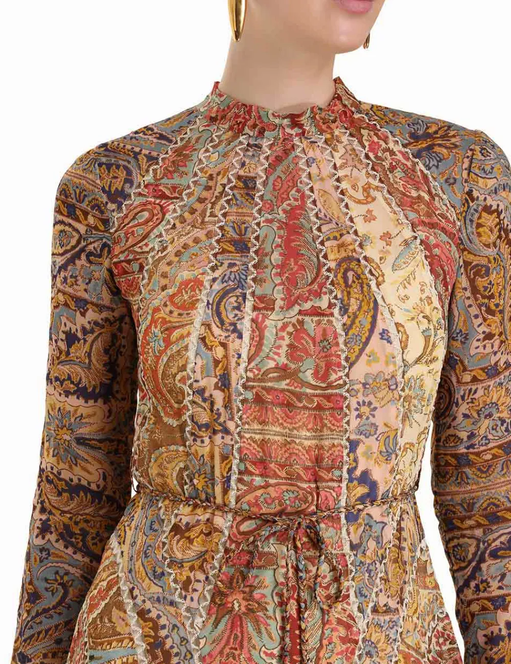 ZIMMERMANN Dresses<Luminosity Panelled Midi Dress