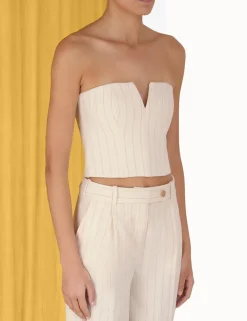 ZIMMERMANN Clothing<Luminosity Pinstripe Bustier