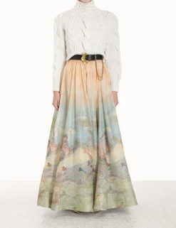 ZIMMERMANN Skirts<Luminosity Ruched Maxi Skirt