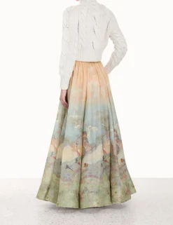 ZIMMERMANN Skirts<Luminosity Ruched Maxi Skirt
