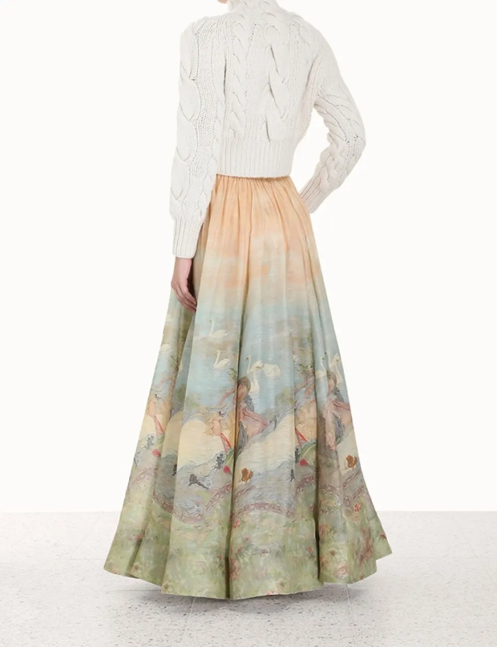 ZIMMERMANN Skirts<Luminosity Ruched Maxi Skirt