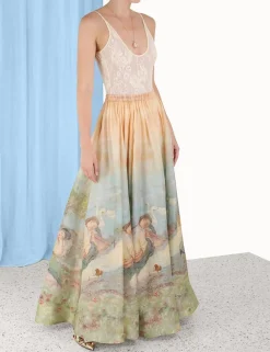 ZIMMERMANN Clothing<Luminosity Ruched Maxi Skirt