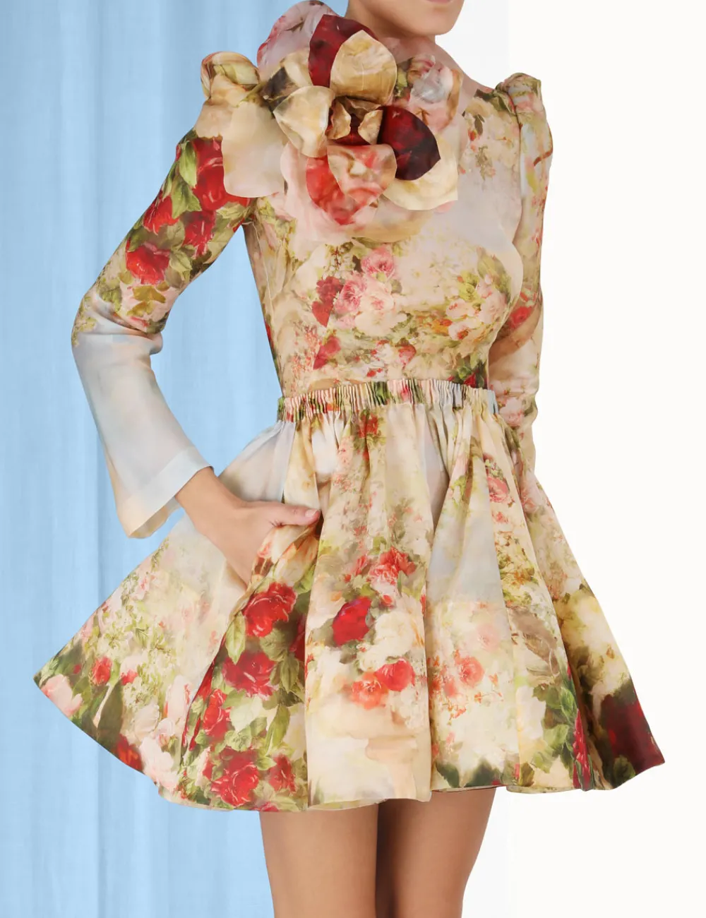 ZIMMERMANN Dresses<Luminosity Ruched Mini Dress