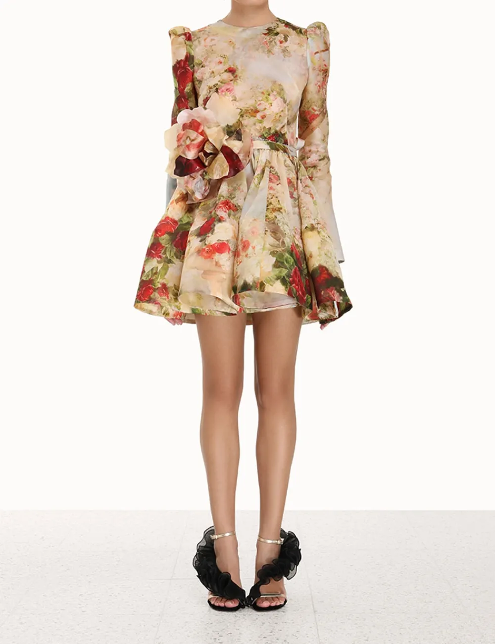 ZIMMERMANN Dresses<Luminosity Ruched Mini Dress