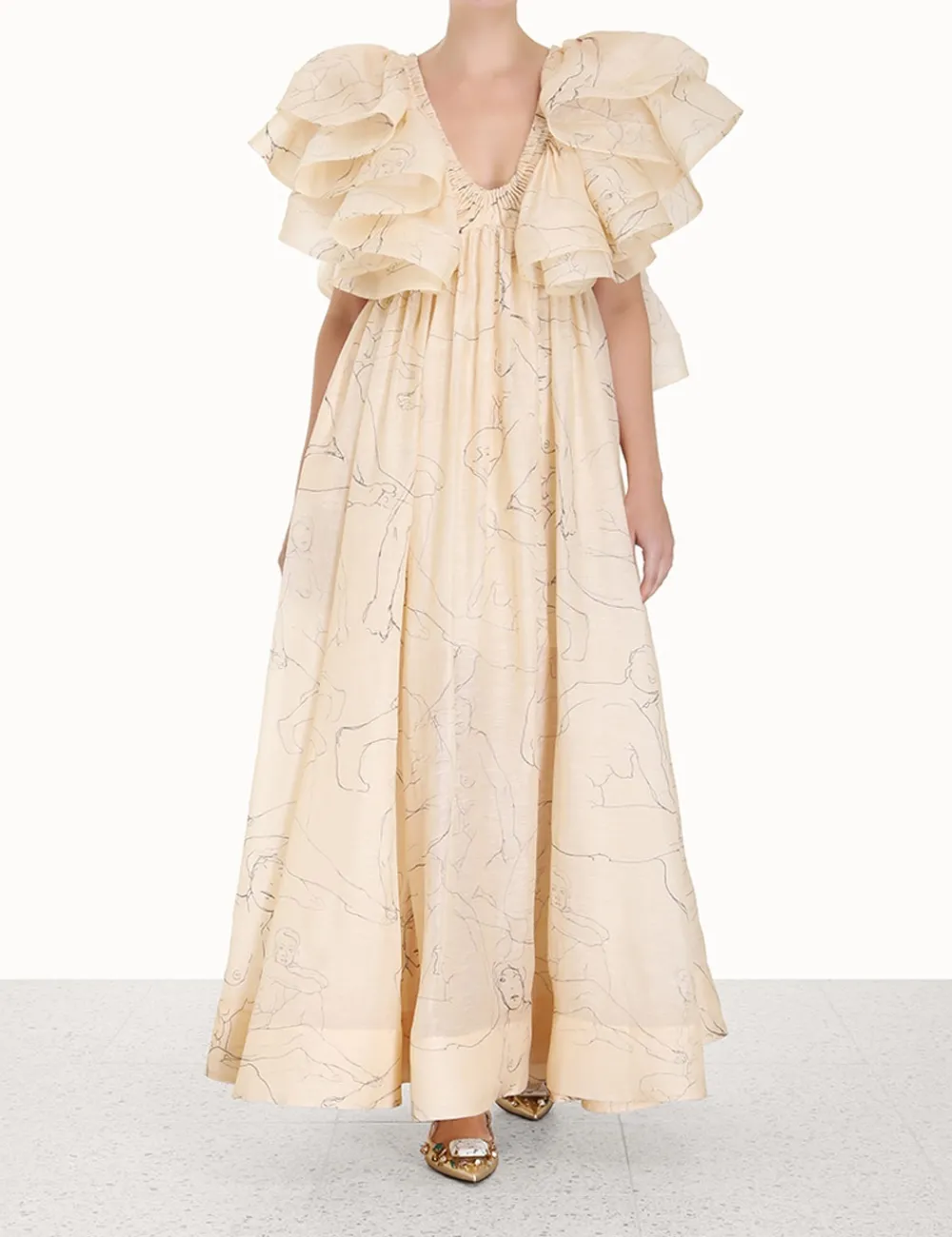 ZIMMERMANN Luminosity<Luminosity Ruffle Gown