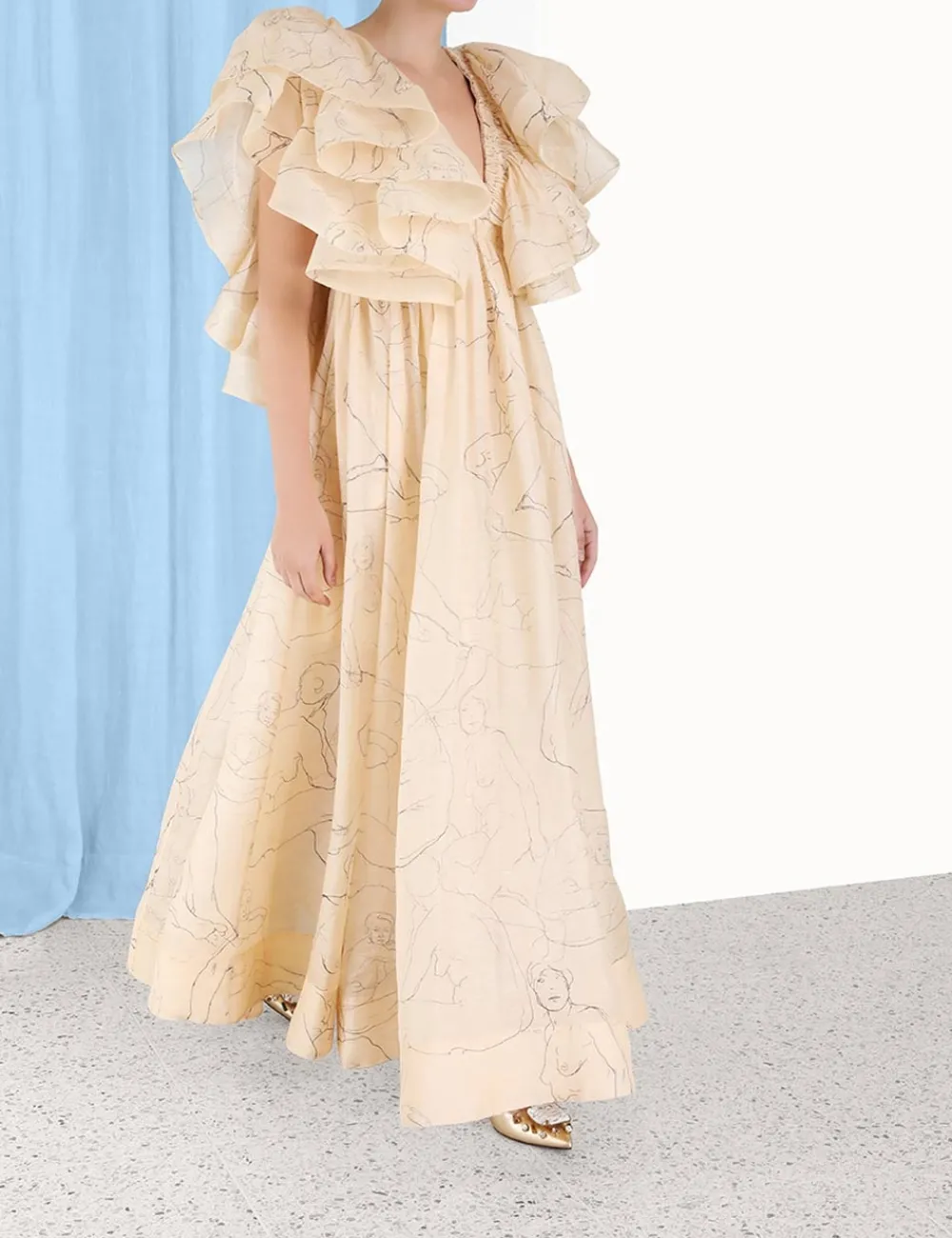 ZIMMERMANN Dresses<Luminosity Ruffle Gown