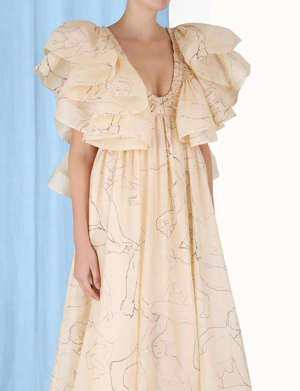 ZIMMERMANN Dresses<Luminosity Ruffle Gown