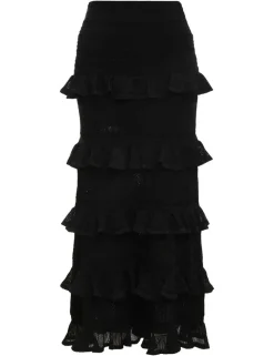 ZIMMERMANN Knitwear<Luminosity Ruffle Midi Skirt