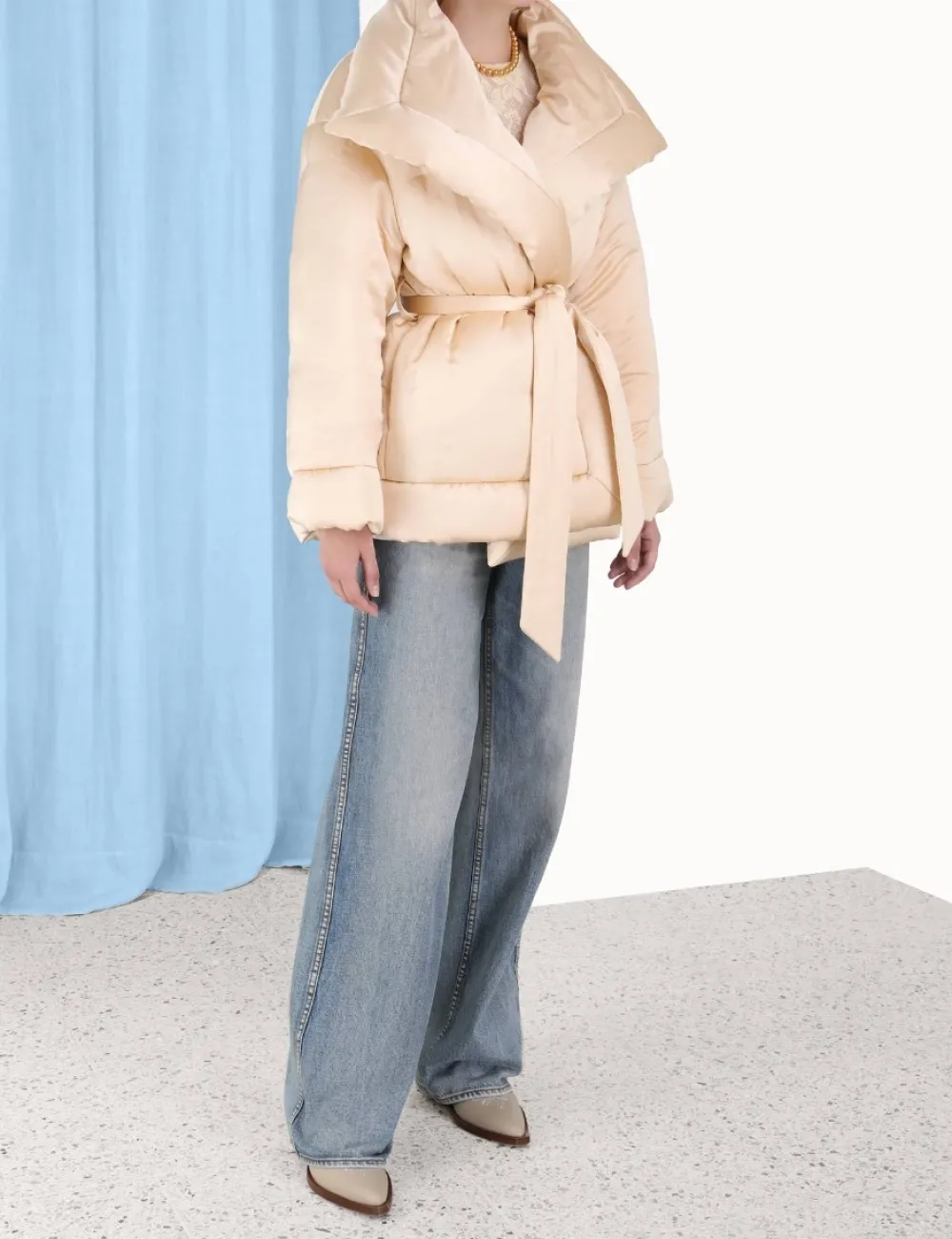 ZIMMERMANN In Denim<Luminosity Satin Wadded Jacket