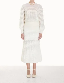 ZIMMERMANN Clothing<Luminosity Scallop Skirt