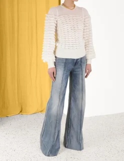 ZIMMERMANN Tops<Luminosity Scallop Sweater