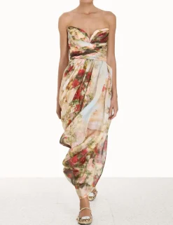 ZIMMERMANN Dresses<Luminosity Strapless Midi