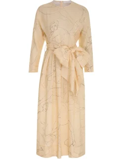 ZIMMERMANN Clothing<Luminosity Tie Midi Dress