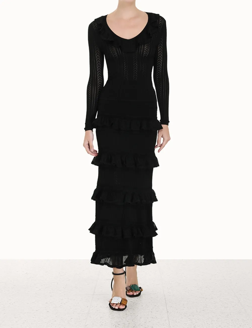 ZIMMERMANN Clothing<Luminosity V-Neck Ruffle Top