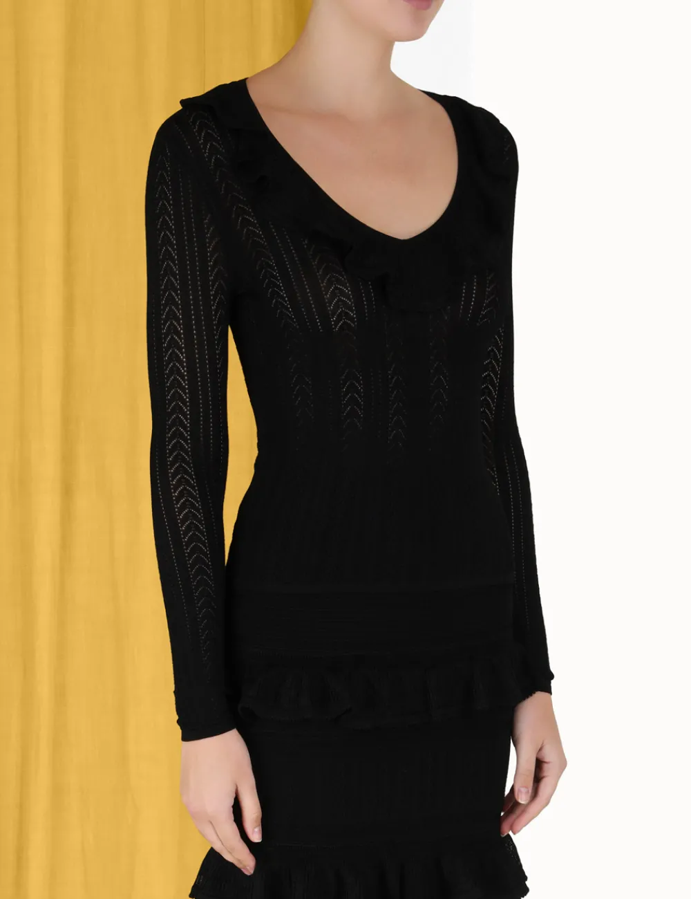 ZIMMERMANN Clothing<Luminosity V-Neck Ruffle Top